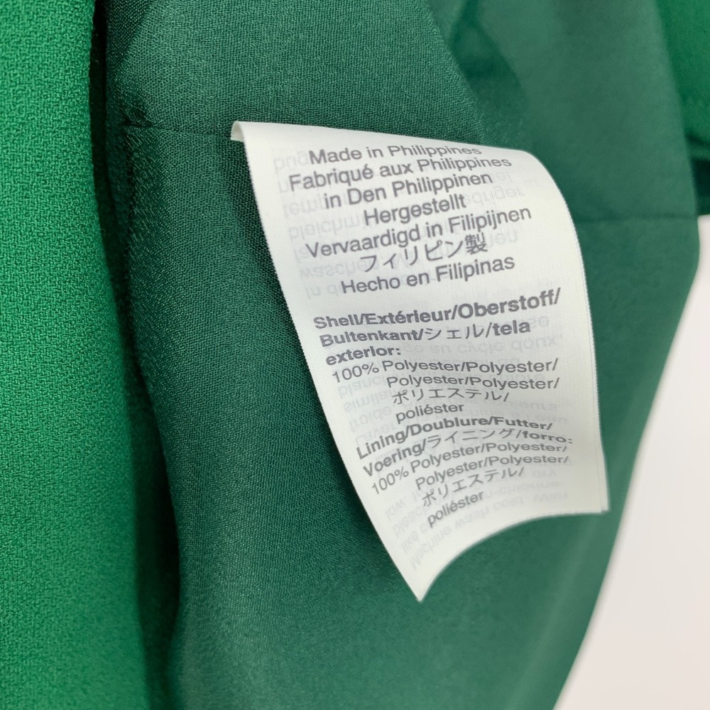J.Crew Dress Green Crepe Ruffle Neck Bell Sleeve Shift Cocktail - Picture 9 of 14
